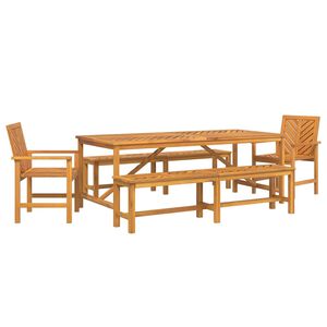 vidaXL Garten Essgruppe 5 pcs Braun Massivholz Akazie