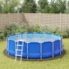 vidaXL Pool-Bodentuch Hellgrau &Oslash;458 cm Polyester Geotextil