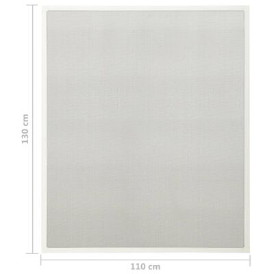 vidaXL Insektenschutz für Fenster Weiß 110x130 cm