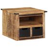 vidaXL Couchtisch mit Schubladen 50x50x40 cm Massivholz Mango