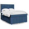 vidaXL Boxspringbett mit Matratze Blau 140x190 cm Stoff