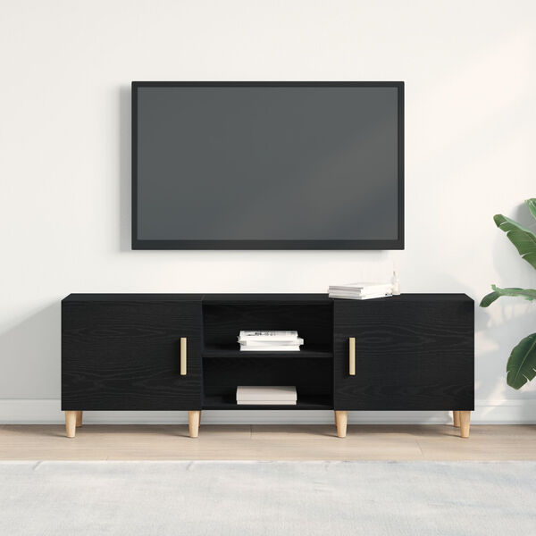 vidaXL TV-Schr&auml;nk Schwarz Eichen-Optik 150 x 30 x 50 cm Holzwerkstoff