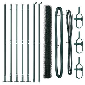 vidaXL Zaunpfosten Gr&uuml;n