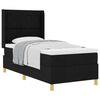 vidaXL Boxspringbett mit Matratze Schwarz 90 x 190 cm Stoff
