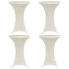 vidaXL Stehtischhussen 4 Stk. Ø 80 cm Creme Stretch