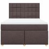 vidaXL Boxspringbett mit Matratze Dunkelbraun 160x200 cm Stoff