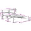 vidaXL Bettrahmen Wachsbraun 140 x 200 cm Massivholz Kiefer