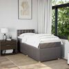 vidaXL Boxspringbett mit Matratze Taupe 90x200 cm Stoff