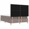 vidaXL Boxspringbett mit Matratze Taupe 160 x 200 cm Stoff