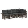 vidaXL Gartensofa-set 5 Stk. Grau Poly-Rattan
