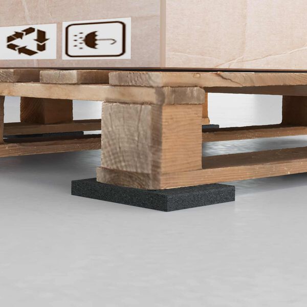 vidaXL Gummipad Schwarz Gummi