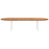 vidaXL Esstisch Hellbraun 320x120x74 cm Massivholz Eiche Oval