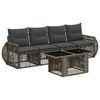 vidaXL Gartensofa-set 5 stk. Grau und Dunkelgrau Poly-Rattan