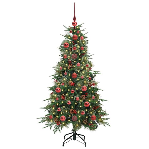 vidaXL K&uuml;nstlicher klappbarer Weihnachtsbaum Gr&uuml;n 120 cm PE und PVC