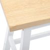 vidaXL Barhocker 2 Stk. Weiß Massivholz Gummibaum