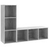 vidaXL TV-Schr&auml;nke 2 Stk. Betongrau 107x35x37 cm Holzwerkstoff