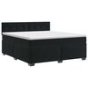 vidaXL Boxspringbett mit Matratze Schwarz 180 x 200 cm Samt