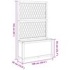 vidaXL Pflanzkübel mit Rankgitter 100x32x165 cm Massivholz Akazie