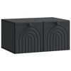 vidaXL Wandmontierter TV-Schrank Schwarz 59,5 x 41 x 30 cm