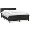 vidaXL Boxspringbett mit Matratze Schwarz 140x210 cm Samt