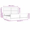vidaXL Bettgestell mit Kopfteil Hellgrau 200 x 200 cm Stoff
