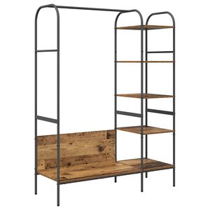 vidaXL Kleiderst&auml;nder Braun 120 x 44 x 160 cm Holzwerkstoff
