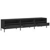 vidaXL TV-Schrank Schwarz 202x39x43,5 cm Kaltgewalzter Stahl