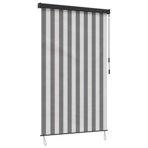 vidaXL Rollo Anthrazit und Wei&szlig; 120 x 250 cm Stoff und Aluminium