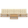 vidaXL 5-tlg. Garten-Lounge-Set mit Kissen Kiefer Massivholz
