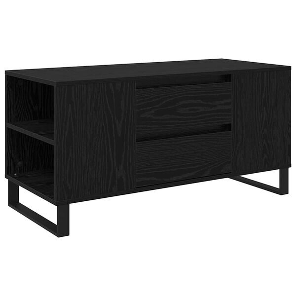 vidaXL Couchtisch Schwarz Eichen-Optik 102 x 44,5 x 50 cm