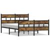vidaXL Metallbett ohne Matratze R&auml;uchereiche 140x190 cm