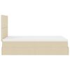 vidaXL Ottoman-Bett mit Matratze Creme 120x190 cm Stoff