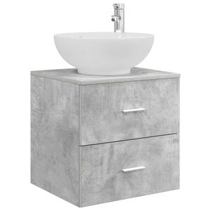 vidaXL Wandmontierte Waschtisch Betongrau 49,5 x 44,5 x 66,5 cm