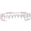 vidaXL 9-tlg. Garten-Lounge-Set mit Kissen Aluminium Anthrazit