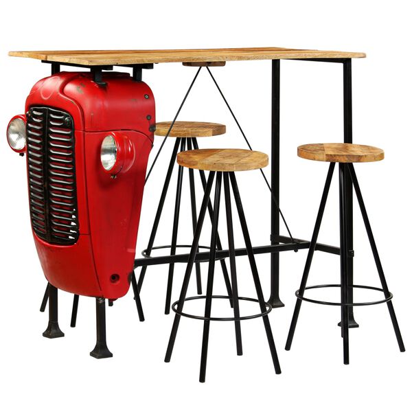 vidaXL Bar-Set 5-tlg. Massivholz Mango 120×60×107 cm