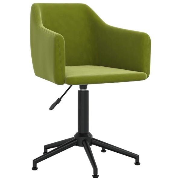 vidaXL Esszimmerstuhl Drehbar Hellgr&uuml;n Samt