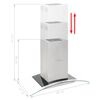 vidaXL Insel-Dunstabzugshaube 90 cm Edelstahl 756 m&sup3;/h LED
