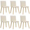 vidaXL Esszimmerstühle 6 Stk. Leinenbezug