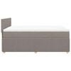 vidaXL Boxspringbett mit Matratze Taupe 140x200 cm Stoff