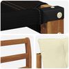 vidaXL Outdoor-Sofagarnitur Massives Akazienholz und Textilene