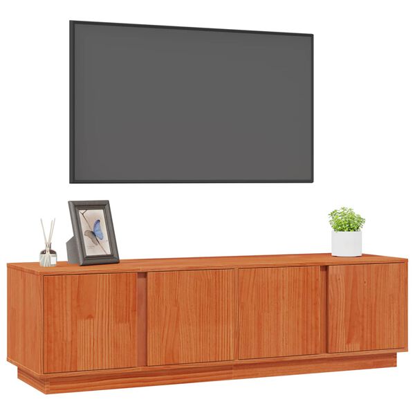 vidaXL TV-Schr&auml;nk Wachsbraun 140 x 40 x 40 cm Massives Kiefernholz