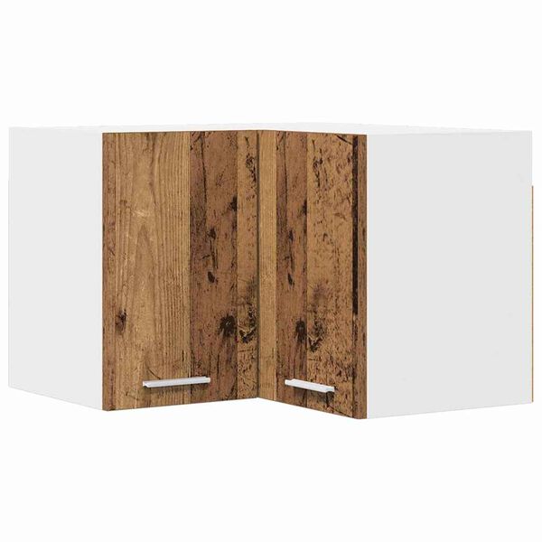 vidaXL H&auml;ngeschrank Altes Holz und Wei&szlig; 57 x 57 x 40 cm Holzwerkstoff