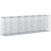 vidaXL Gabionen Hochbeet 2 pcs Silber 250 x 50 x 80 cm