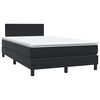 vidaXL Boxspringbett mit Matratze & LED Schwarz 120x210 cm Samt