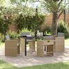 vidaXL Garten Essgruppe 5 pcs Beige Poly-Rattan