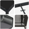 vidaXL Garten Essgruppe 9 pcs Schwarz Poly Rattan