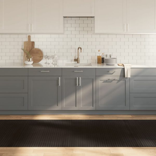 vidaXL Teppich Rechteckig Dunkelbraun 100x400 cm Bambus