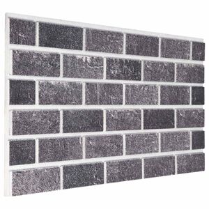 vidaXL Wandpaneele 10 stk. 100 x 50 cm Schwarz und Grau EPS-Schaum