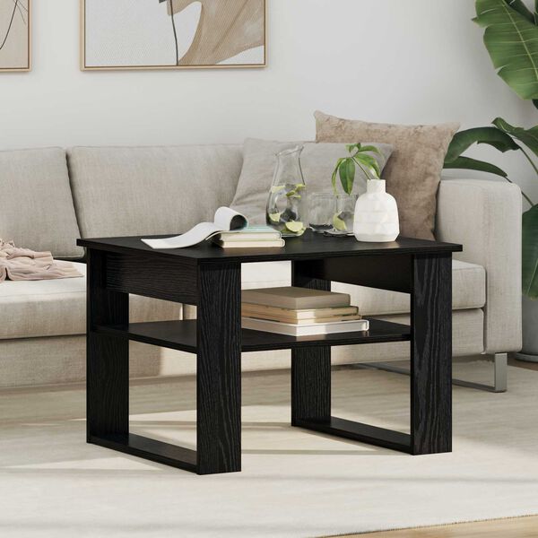 vidaXL Couchtisch Schwarz Eichen-Optik 64 x 54 x 44 cm Holzwerkstoff