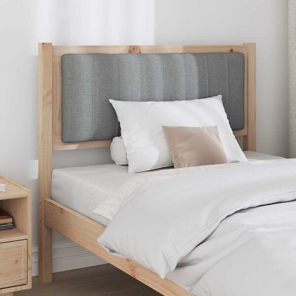 vidaXL Gepolstertes Kopfteil Braun 90 cm Massives Kiefernholz